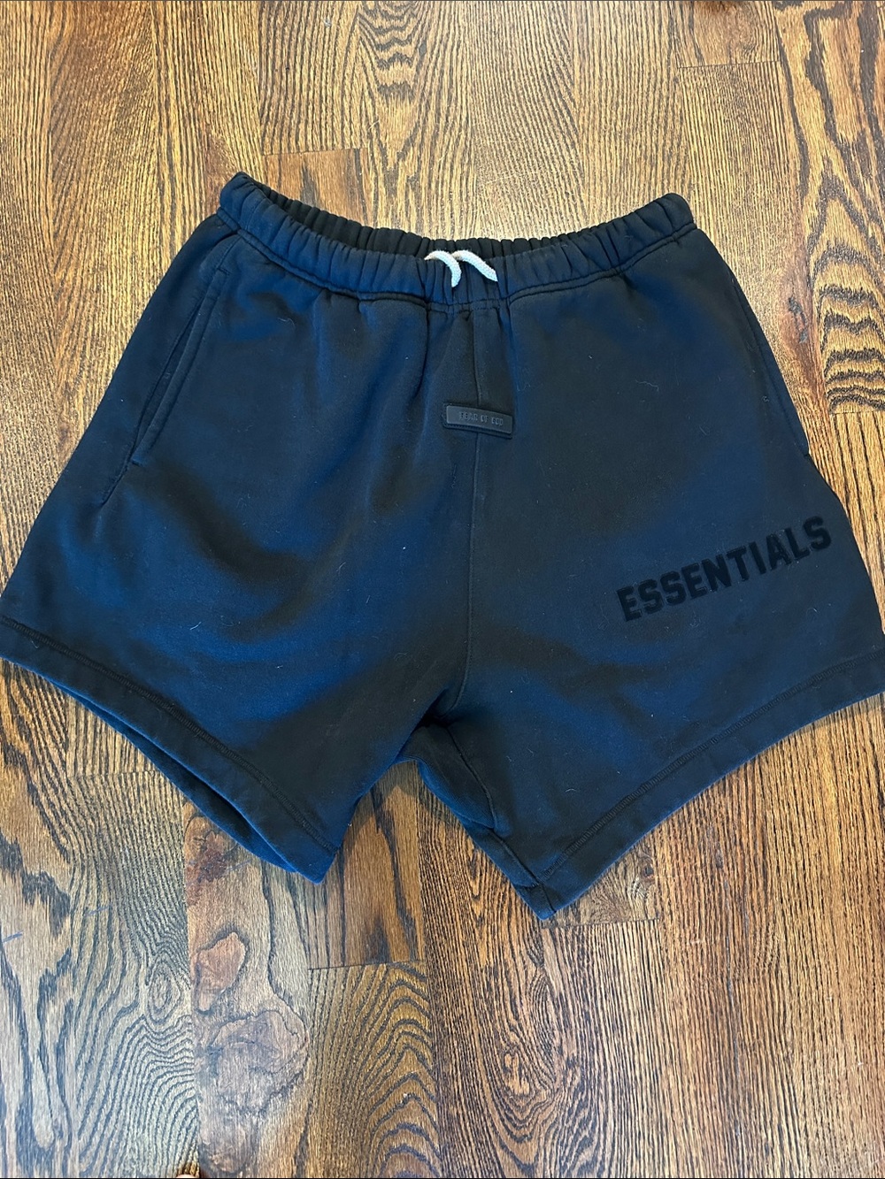 Essentials Men's Black Athletic Shorts with Drawstring